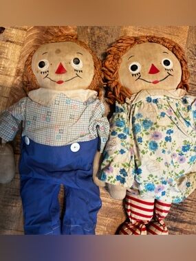 Vintage Raggedy Ann and Andy Dolls 1950's